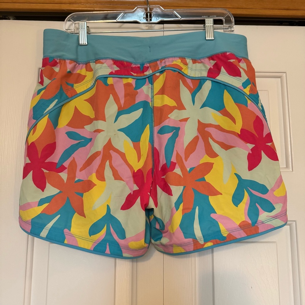 Lands' End size 12 Swim Shorts - Teal Waistband - Picture 3 of 5